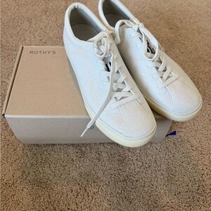 Rothy's Bright White Lace-Up Sneakers